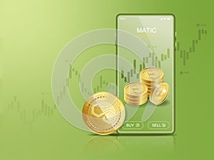 Trade Polygon MATIC on mobile through the system Cryptocurrency.