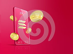 Trade Solana SOL on mobile through the system Cryptocurrency.