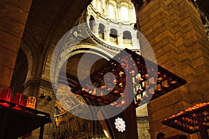 Perspective on the interior architecture of a cathedral