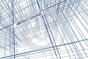 Perspective of the lines composed of abstract graphic design.