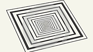 Perspective Nested Squares 3D Abstract Vector, vector design Generative AI