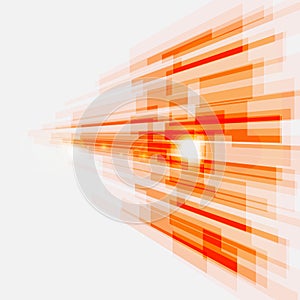 Perspective orange abstract straight lines background
