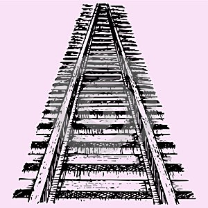 Perspective of railroad