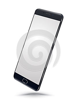 Perspective realistic black smartphone mockups