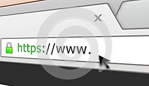 Perspective Secure web site browser address bar