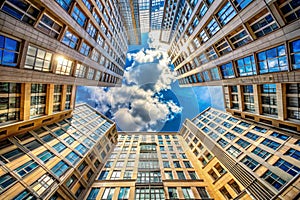 Building and sky view from ground