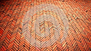 Perspective Texture Background of Tiled Floor with Zigzag Pattern