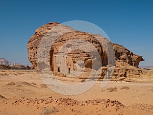 Madain Saleh, archaeological site with Nabatean tombs in Saudi Arabia KSA photo