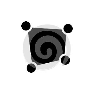 Perspective tool black glyph ui icon