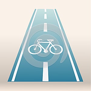Perspective View of a Dedicated Bicycle Path
