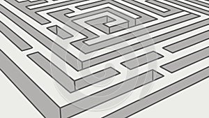 Perspective View of Isometric Maze, vector design Generative AI