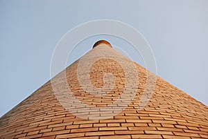 Perspective view of minaret in Tashkent.