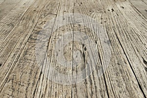 Perspective View of Old Wood Floor as Background