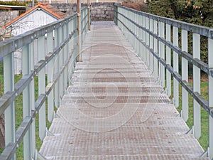 Perspective view of a pedestrian bridge