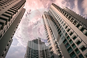 Perspective view of public residential housing apartment in Bukit Panjang.