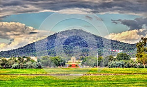 Perspective view towards the Australian War Memorial in Canberra