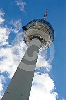 Perspective view up of Berlin TV tower