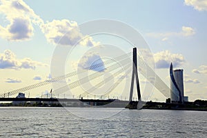 Vansu bridge over Daugava river, Riga, Latvia