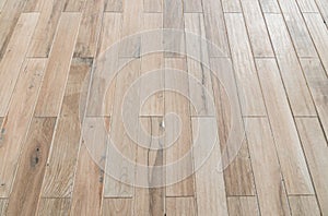 Perspective wooden floor ,image in soft focusing ,vintage tone