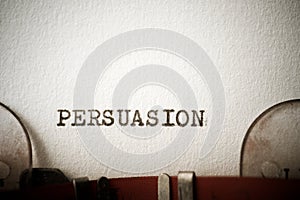 Persuasion concept view photo