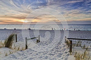 PERTH beach gate sunset