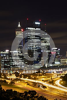 Perth City at night, Portrait