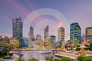 Perth downtown city skyline cityscape of Australia