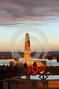 Perth memorial Kings park dusk service