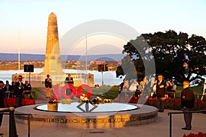 Perth memorial Kings park 100th ANZAC dusk service