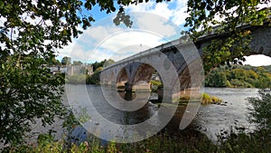 Perth, Scotland, SmeatonWest Bridge and River Tay view