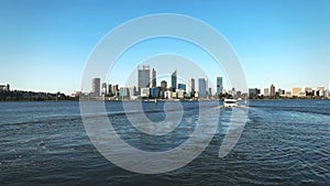 Perth skyline and mends street ferry