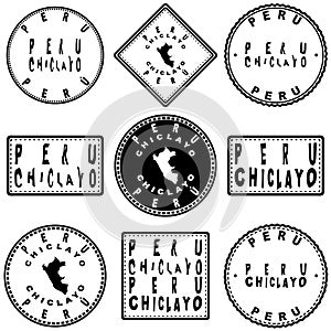 Peru Chiclayo Seal Map Design