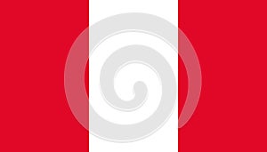 Peru flag icon in flat style. National sign vector illustration. Politic business concept