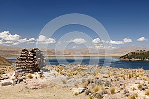 Peru, Funerary towers of Silustrani, Lake Titicaca area