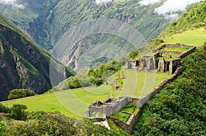 Peru, Inca ruins of Choquequirau near Cuzco
