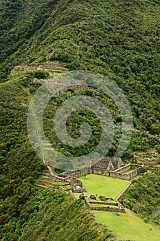 Peru, Inca ruins of Choquequirau near Cuzco photo
