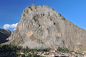 Peru, Inca Storehouses near Ollantaytambo