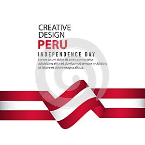 Peru Independent Day Poster Creative Design Illustration Vector Template