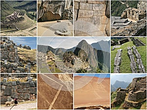 Peru landmark collage