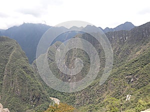 Peru landscape mountains scenery near Machu Picchu incan ruins