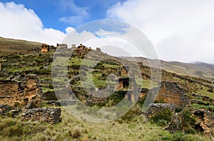 Peru, Piruro pre Columbian ruins near Tantamayo