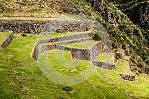 Peru, Pisac (Pisaq) - Inca ruins in the sacred valley in the Peruvian Andes