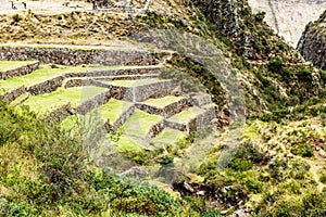 Peru, Pisac (Pisaq) - Inca ruins in the sacred valley in the Peruvian Andes