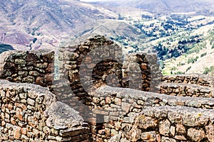 Peru, Pisac (Pisaq) - Inca ruins in the sacred valley in the Peruvian Andes