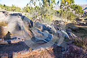 Peru, Qenko, located at Archaeological Park of Saqsaywaman.South America.