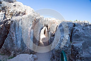 Peru, Qenko, located at Archaeological Park of Saqsaywaman.South America.This archeological site - Inca ruins