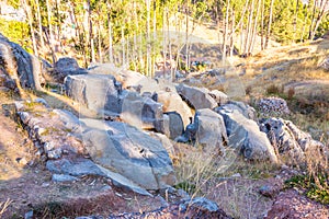 Peru, Qenko, located at Archaeological Park of Saqsaywaman.South America.This archeological site - Inca ruins photo