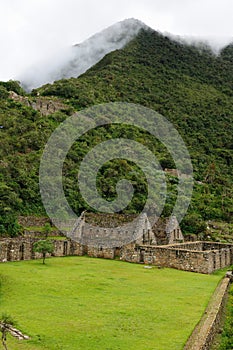 Peru, remote Inca ruins of Choquequirau near Cuzco