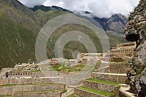 Peru, Sacred Valley, Ollantaytambo Inca fortress photo