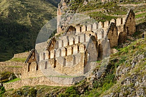 Peru, Sacred Valley, Ollantaytambo Inca fortress photo